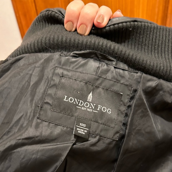 London Fog Faux Fur Hooded Down Puffer Coat, XXS - Picture 6 of 6